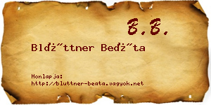 Blüttner Beáta névjegykártya